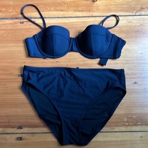 J crew black bikini s/32c